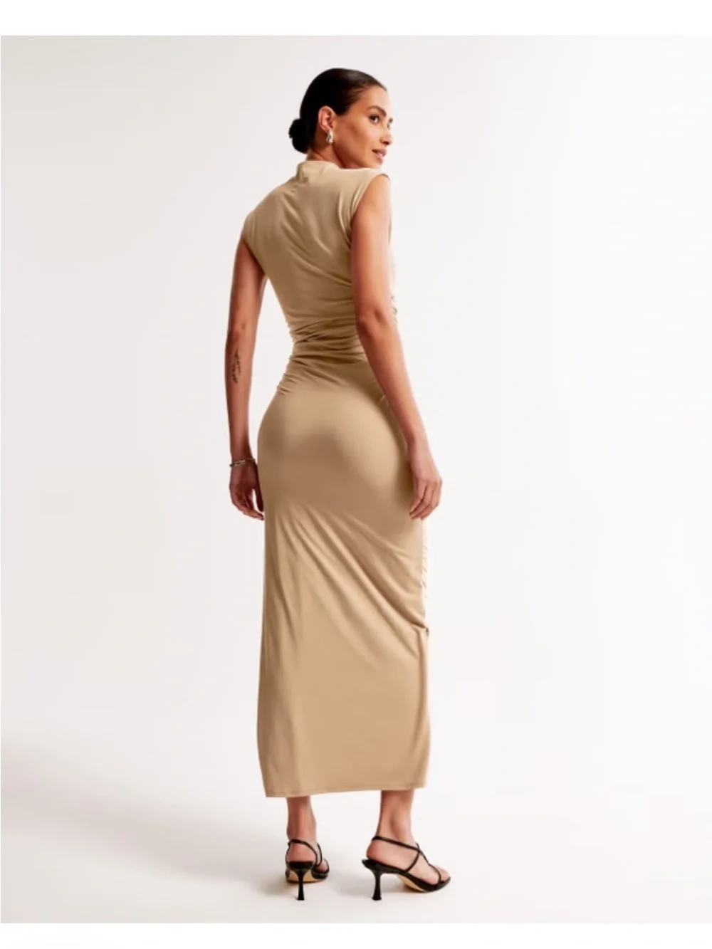 A&F Sleeveless Ruched Dress